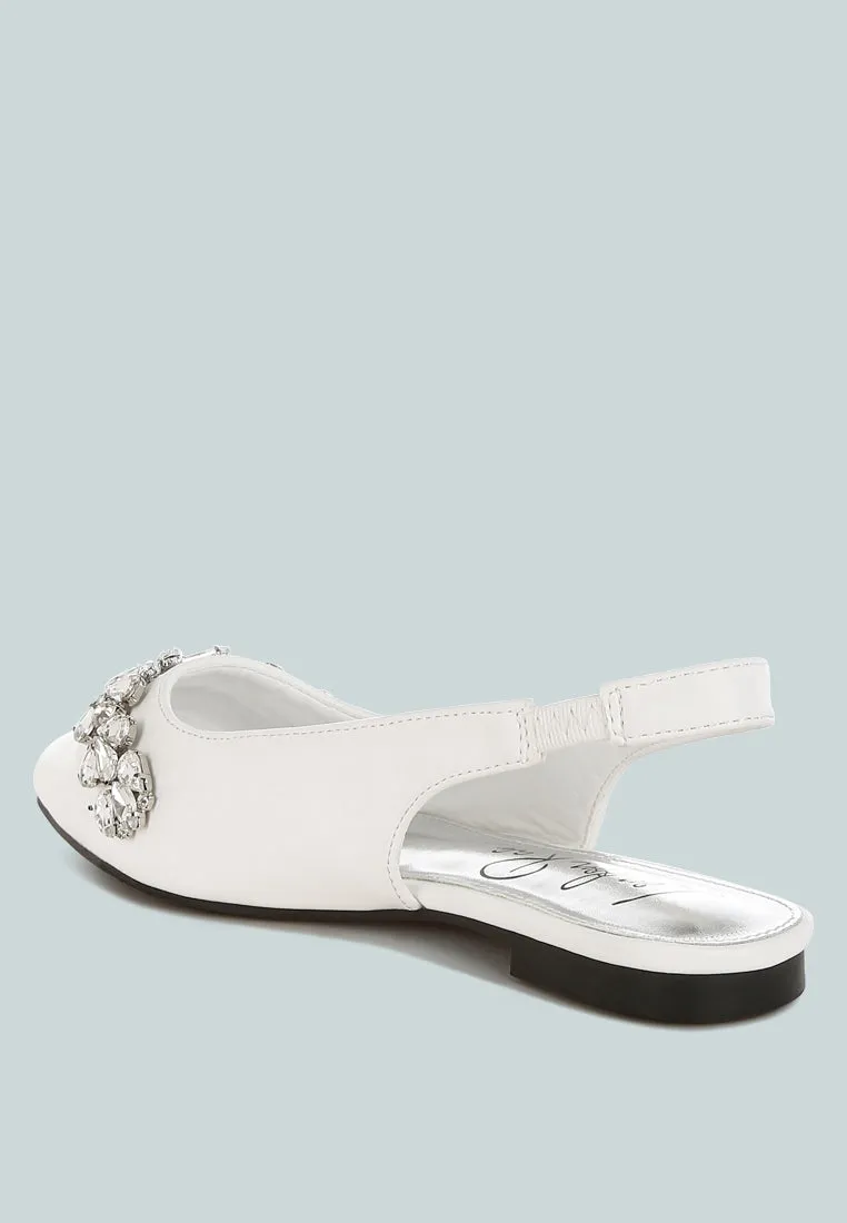 Adhara Diamante Embellished Flat Sandals