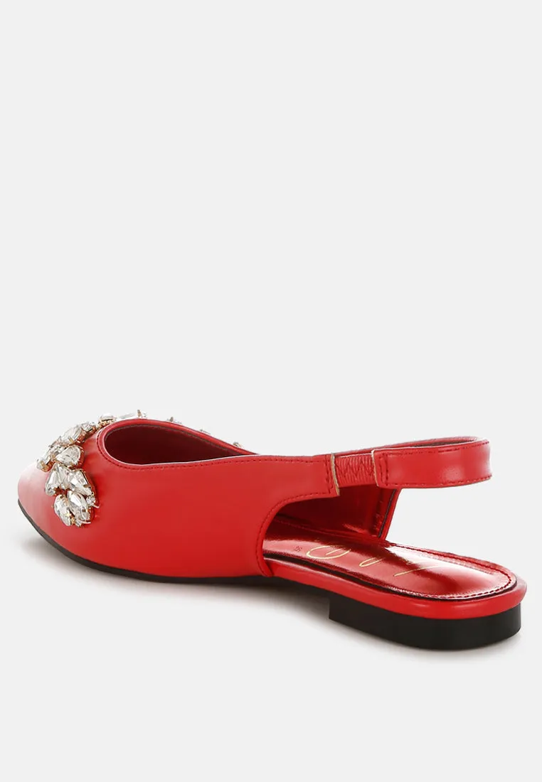 Adhara Diamante Embellished Flat Sandals