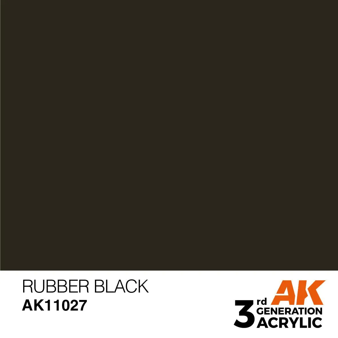 AK Interactive AK11027 3G Rubber Black Acrylic Paint 17ml