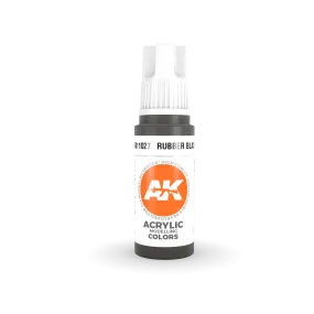 AK Interactive AK11027 3G Rubber Black Acrylic Paint 17ml