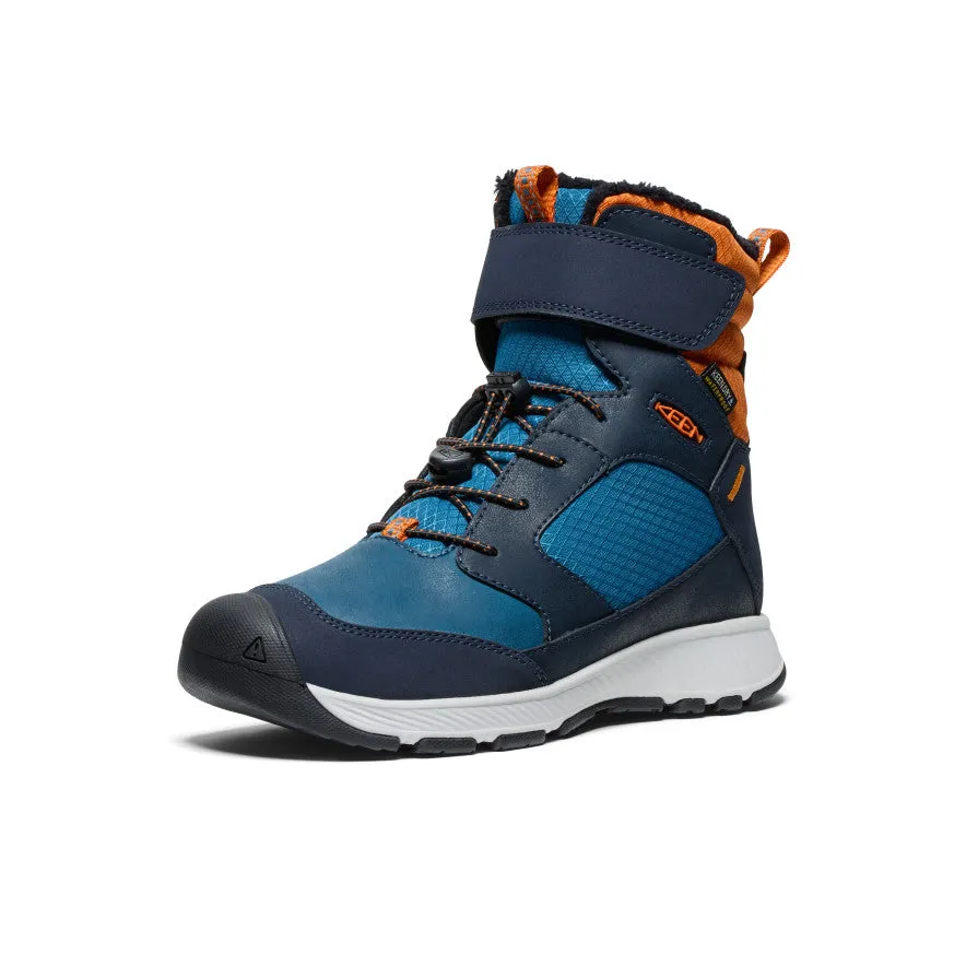 Big Kids' Skua Waterproof Winter Boot  |  Sky Captain/Gold Flame