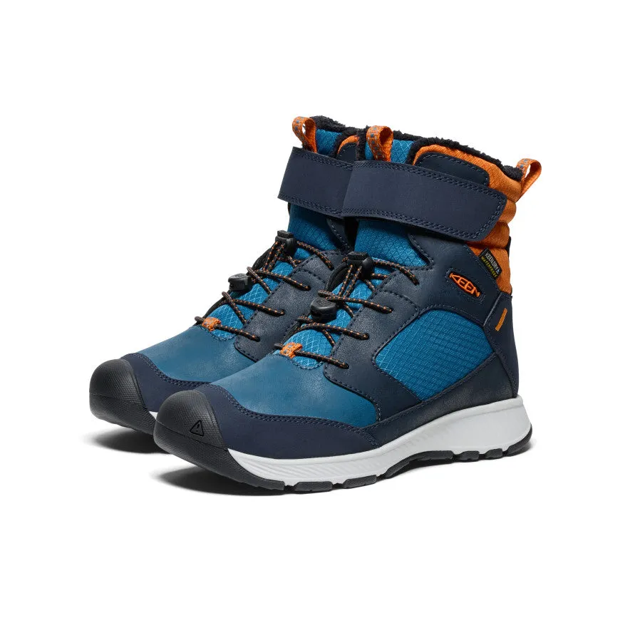 Big Kids' Skua Waterproof Winter Boot  |  Sky Captain/Gold Flame