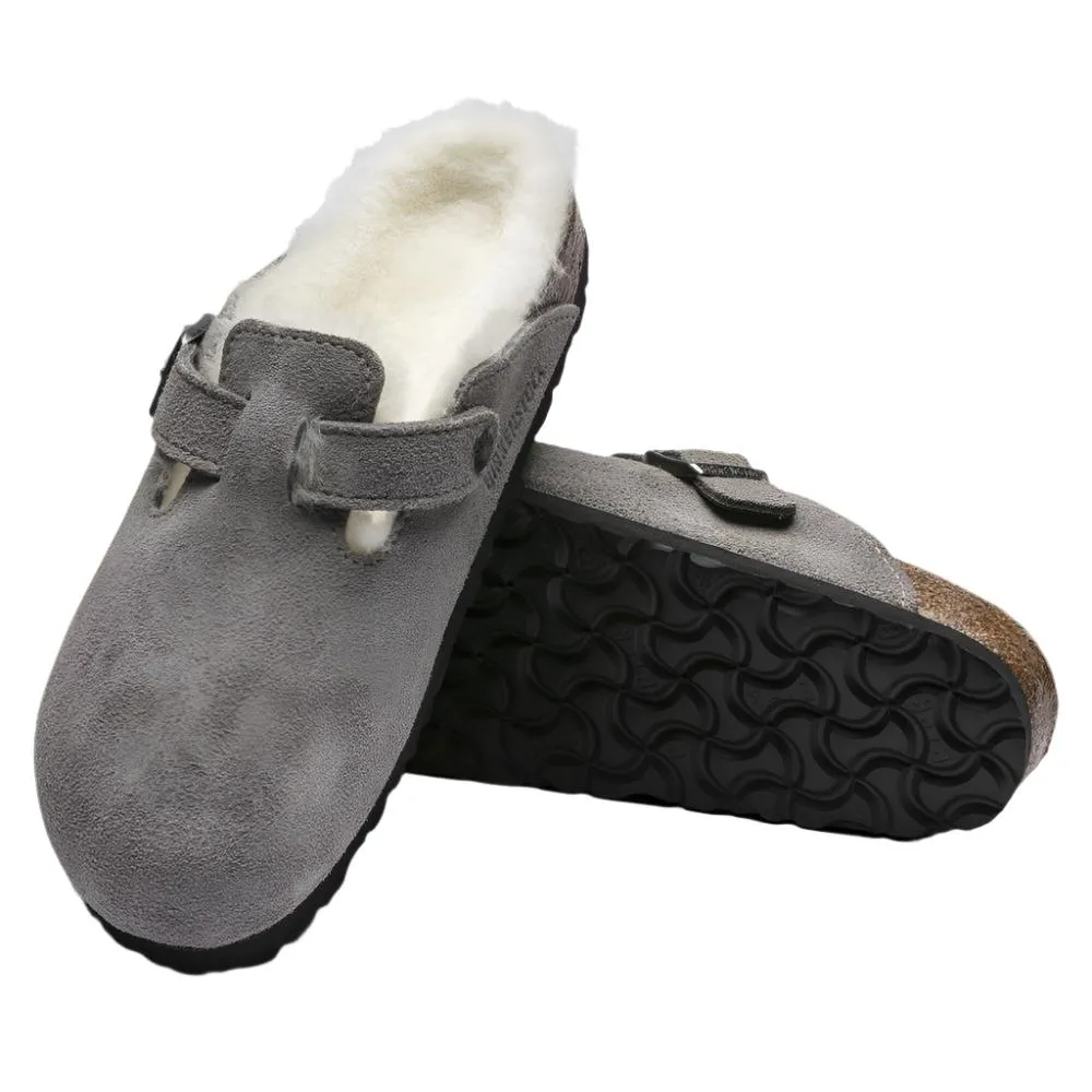 Birkenstock Unisex Shearling Leather Stone Coin