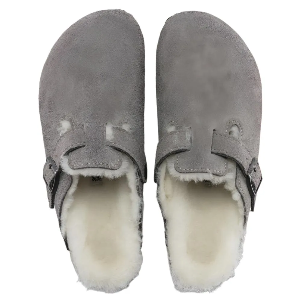 Birkenstock Unisex Shearling Leather Stone Coin