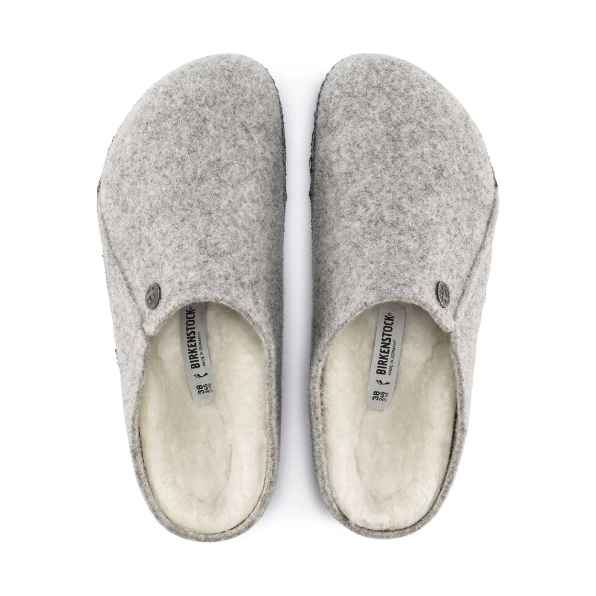 Birkenstock Zermatt Shearling Clog - Light Grey Natural