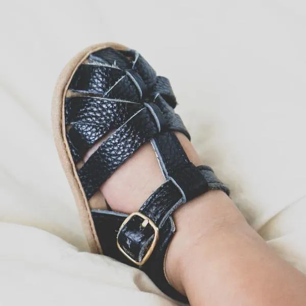 Black Closed Toe Sandal