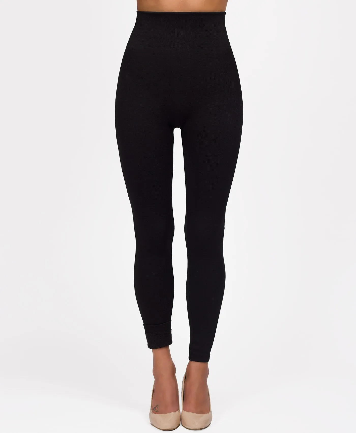 Black Fur Fleece Lined Leggings