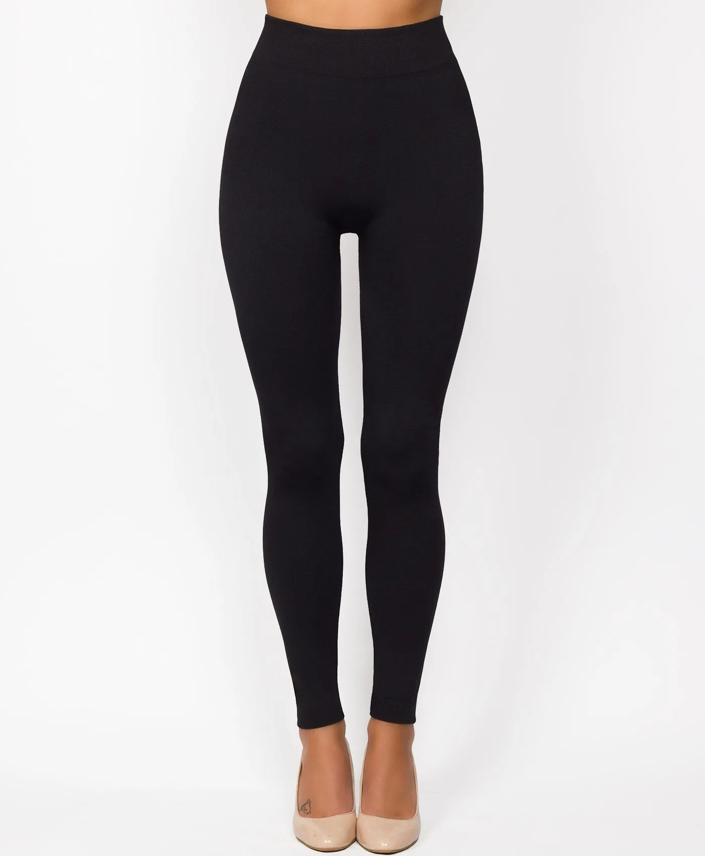 Black Fur Fleece Lined Leggings