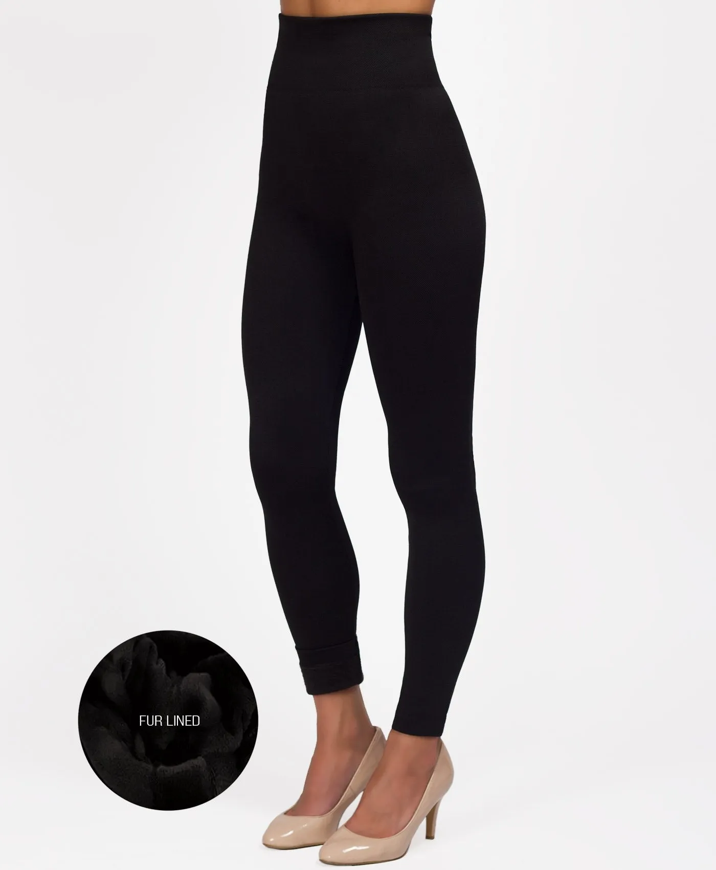 Black Fur Fleece Lined Leggings