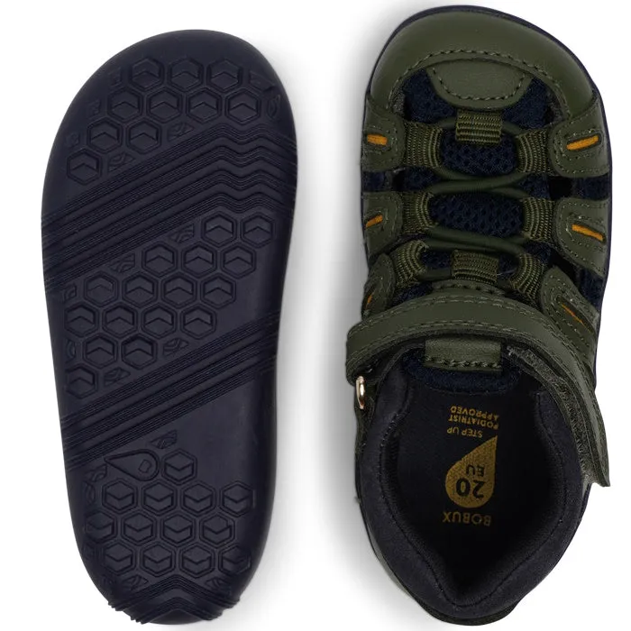 Bobux Step Up Toddlers Summit Forest Green Navy Sandal 731610