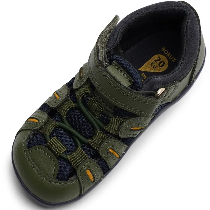 Bobux Step Up Toddlers Summit Forest Green Navy Sandal 731610