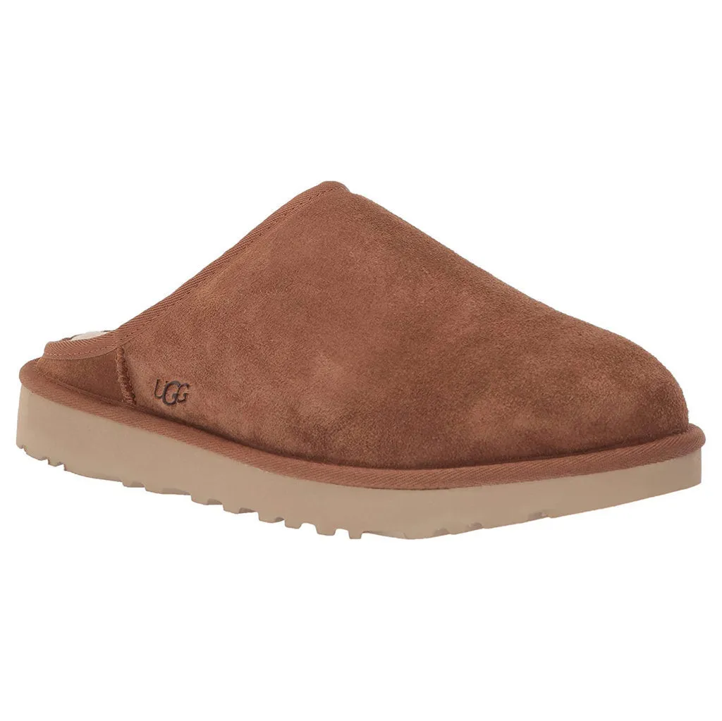 Classic Slip-on Suede Sheepskin Men's Slippers