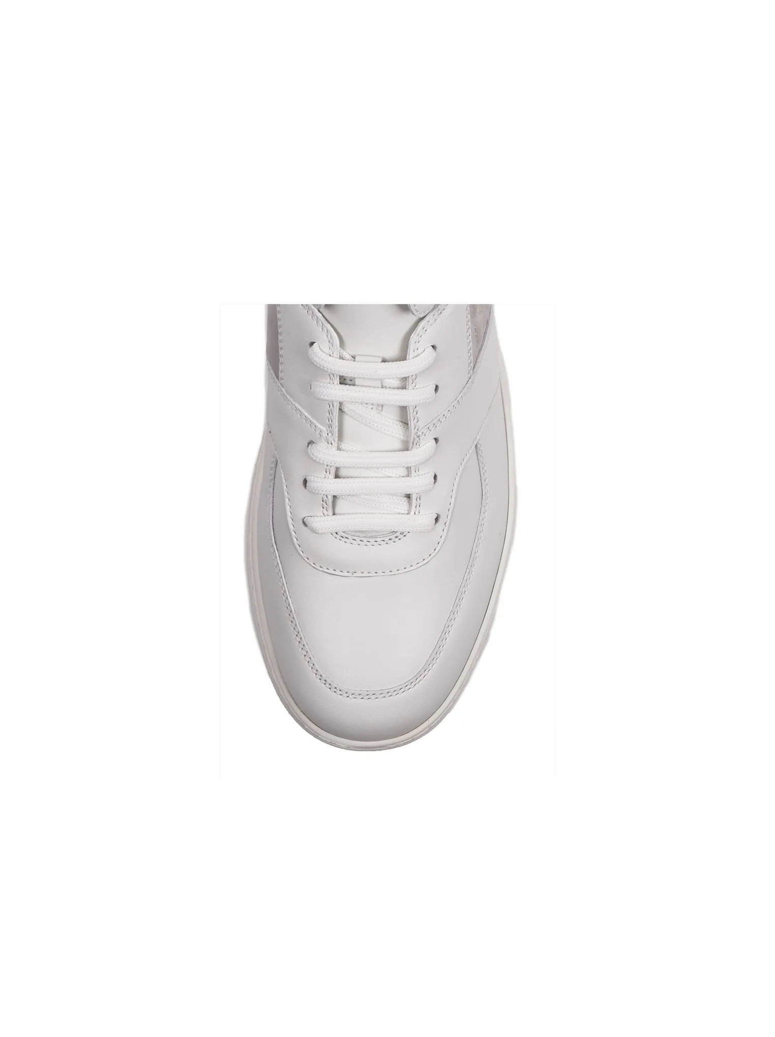 Cliff Leather Mid-Top Sneakers - White