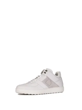 Cliff Leather Mid-Top Sneakers - White