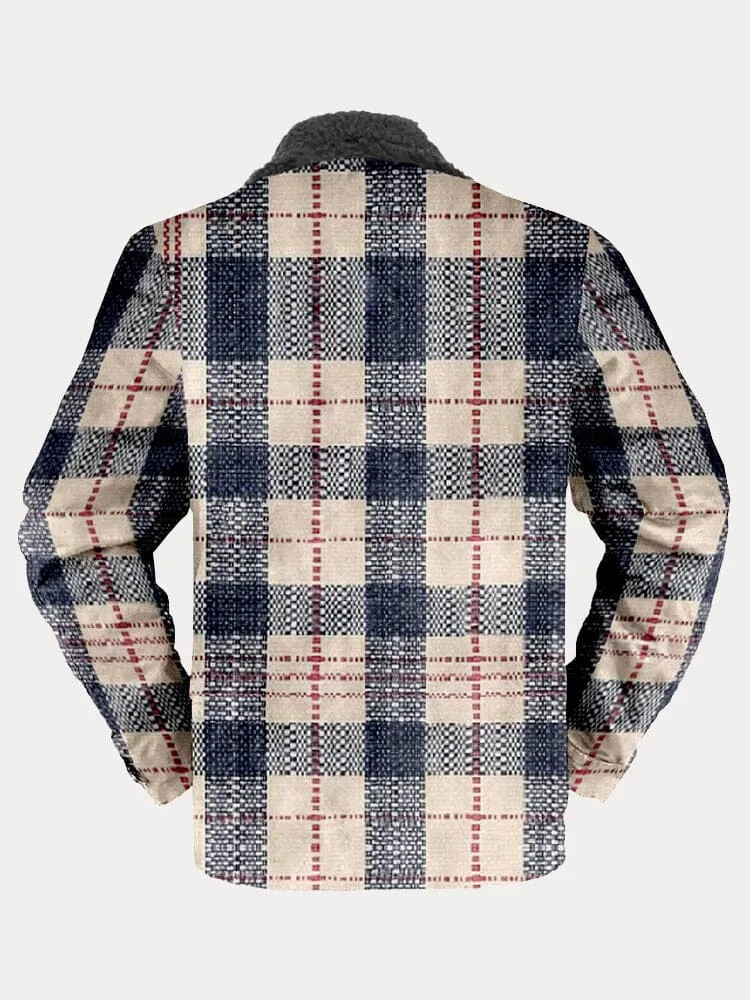 Comfy Fleece Lined Plaid Jacket