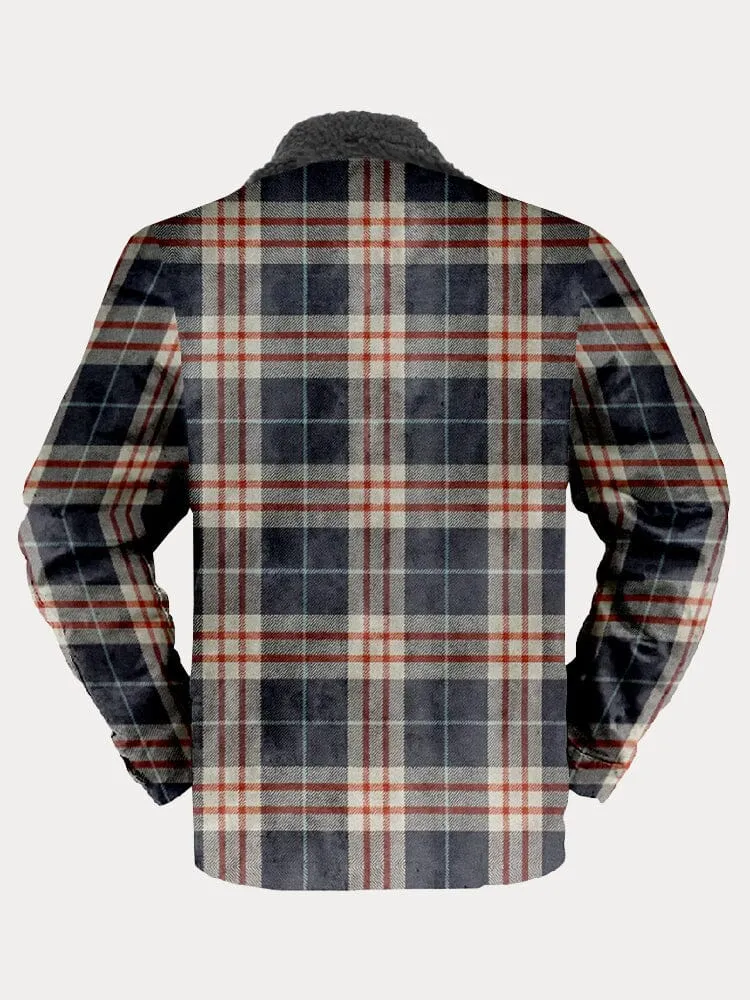 Comfy Fleece Lined Plaid Jacket