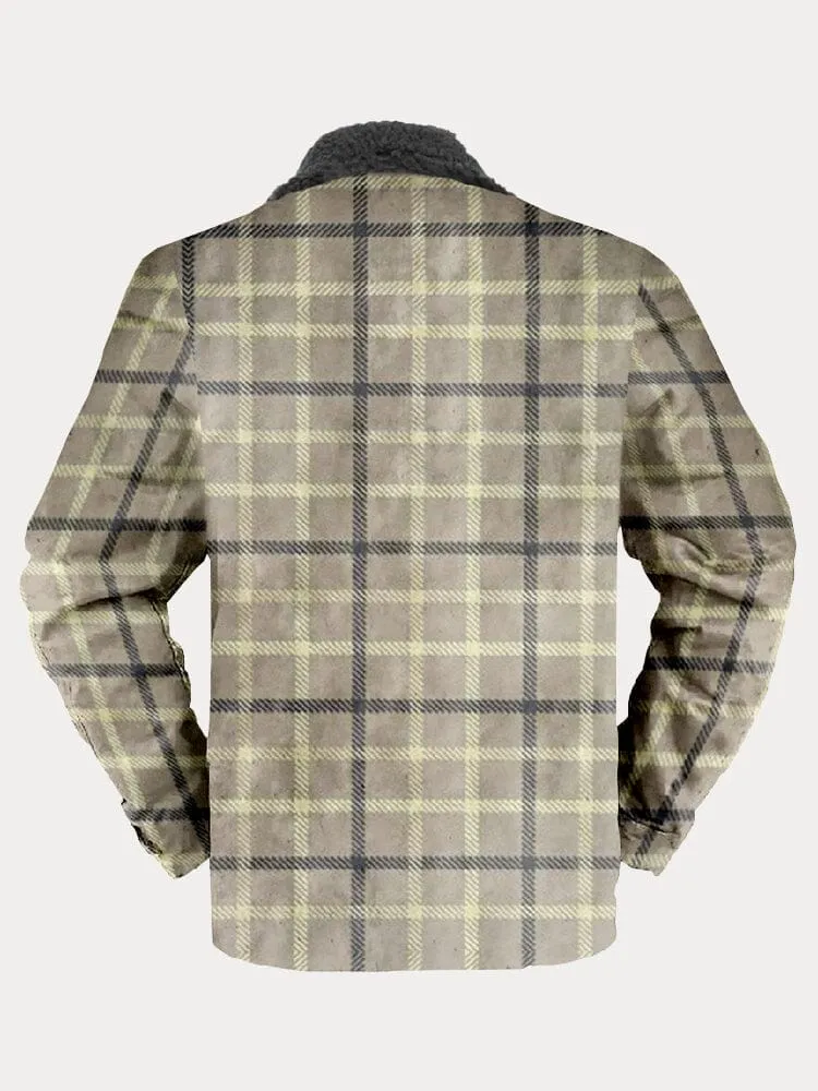 Comfy Fleece Lined Plaid Jacket