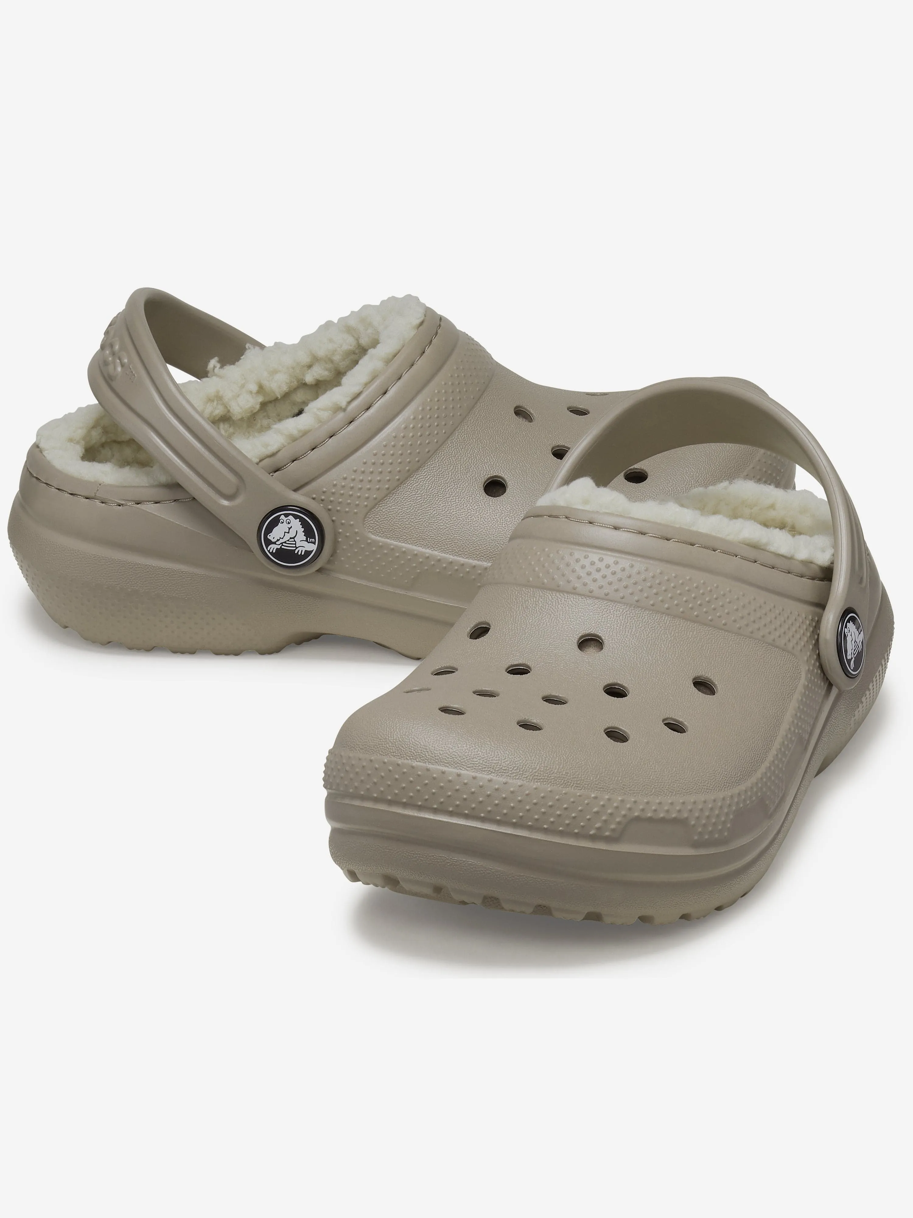 Crocs Kids Classic Lined Clog in Brown