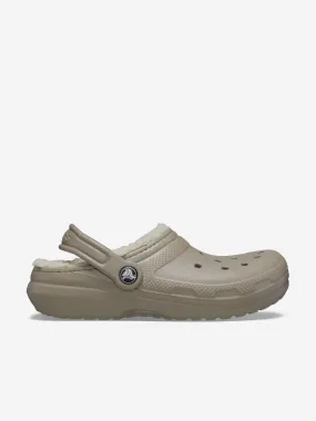 Crocs Kids Classic Lined Clog in Brown