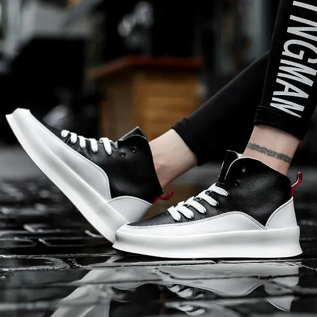 Di Lusso SMTHWLKR High Top Leather Sneakers