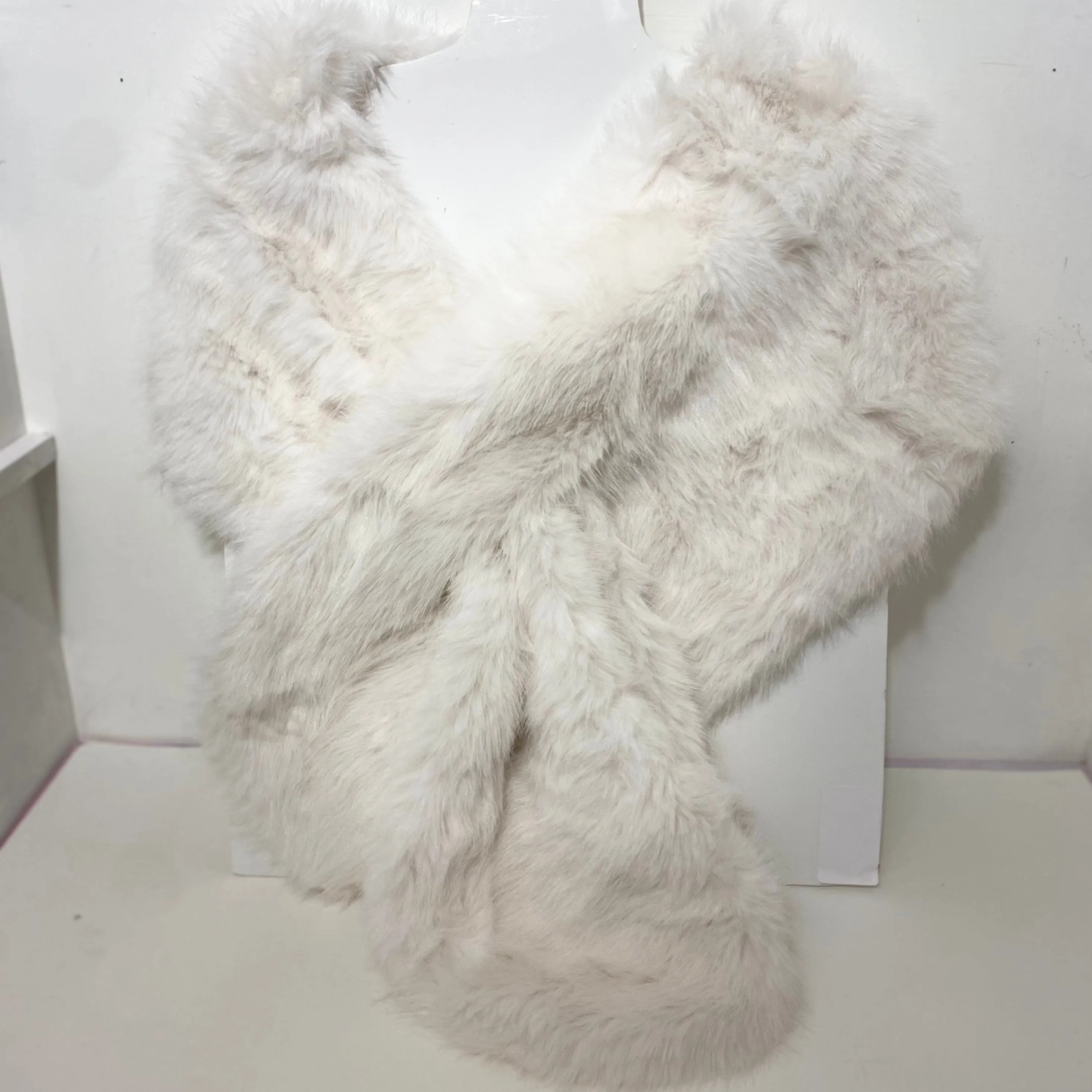 Faux Fur Stole - Ivory