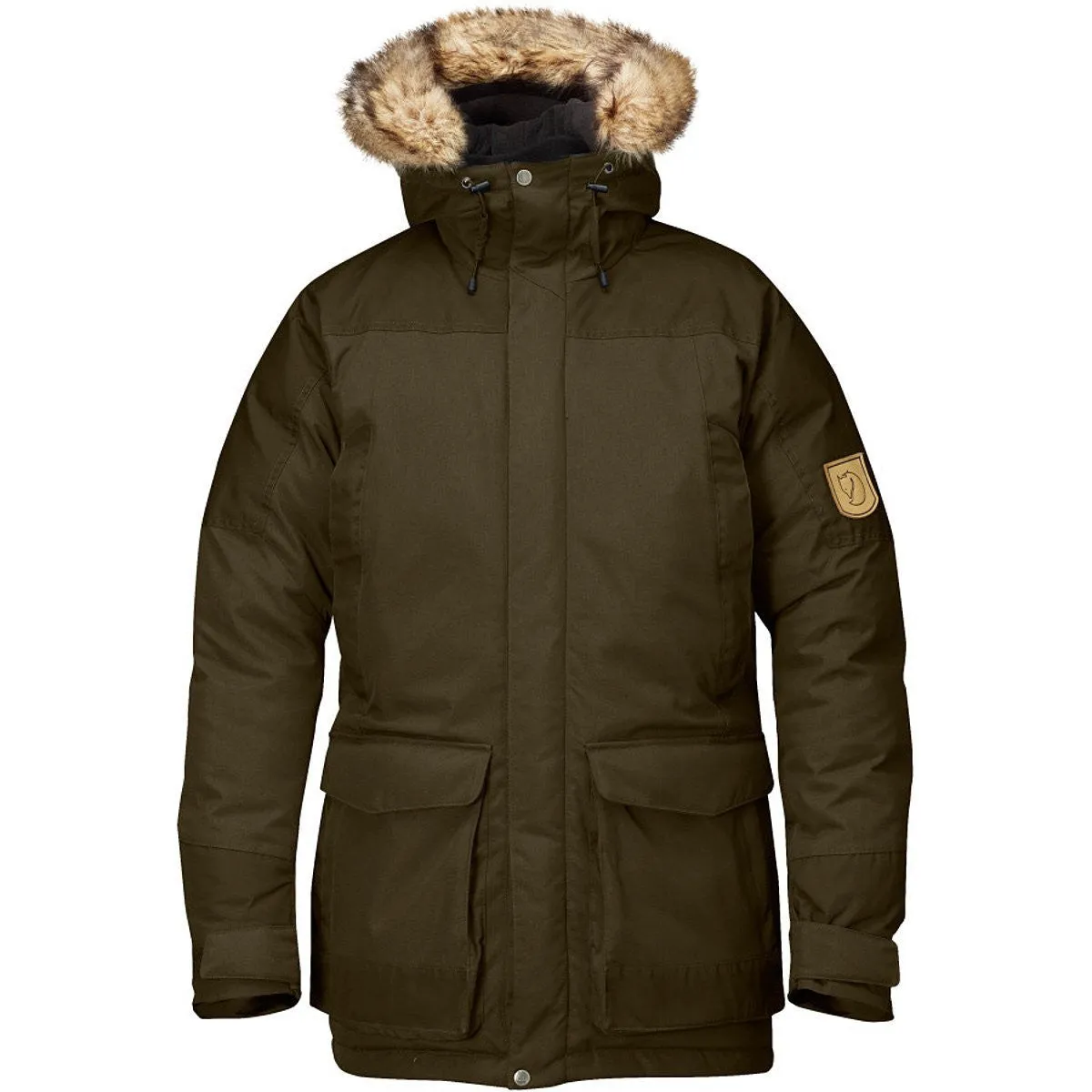 Fjallraven Kyl Parka Winter Hooded Down Jacket - Dark Navy - Mens