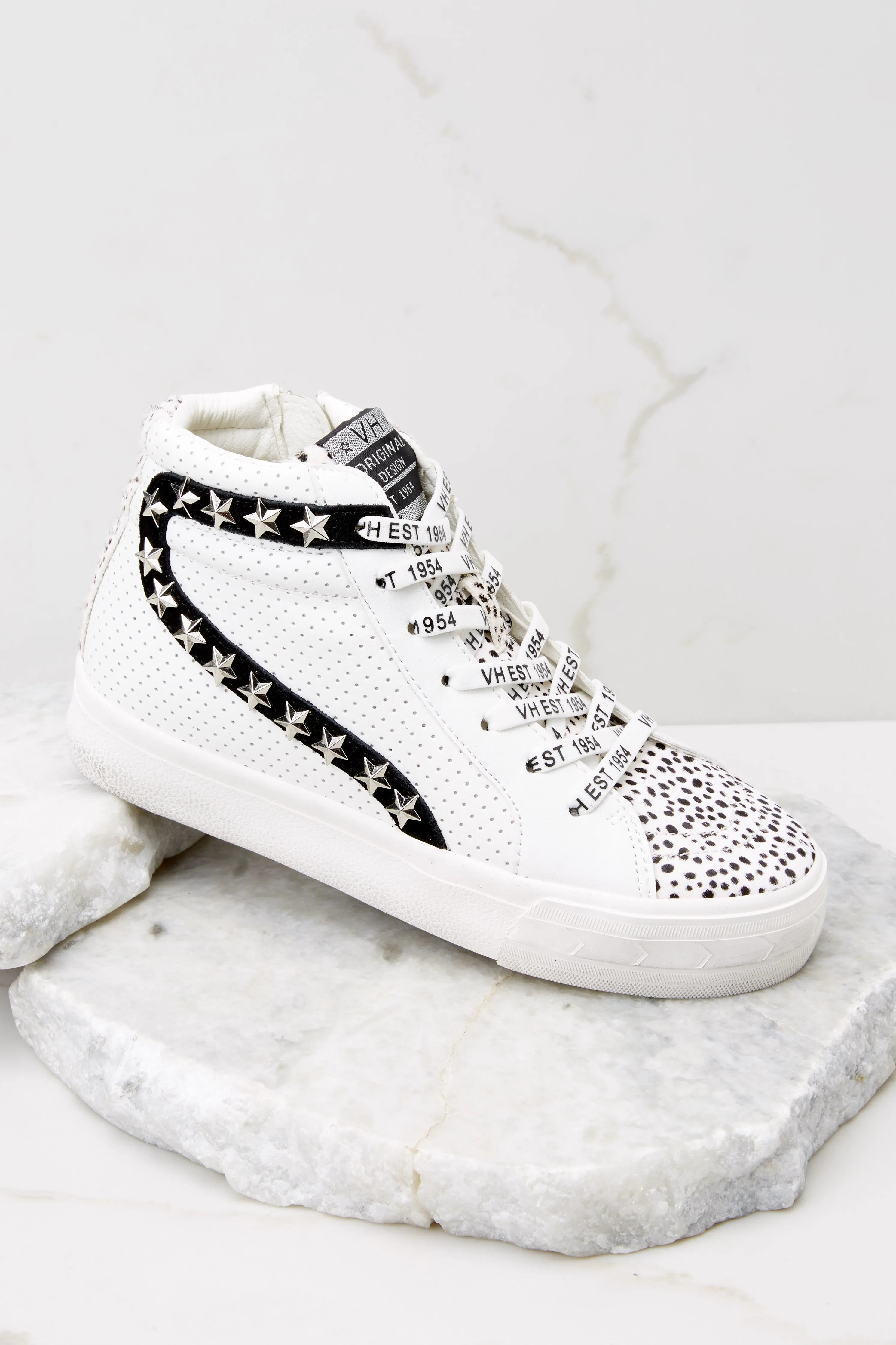 Forever White Black High Top Sneakers