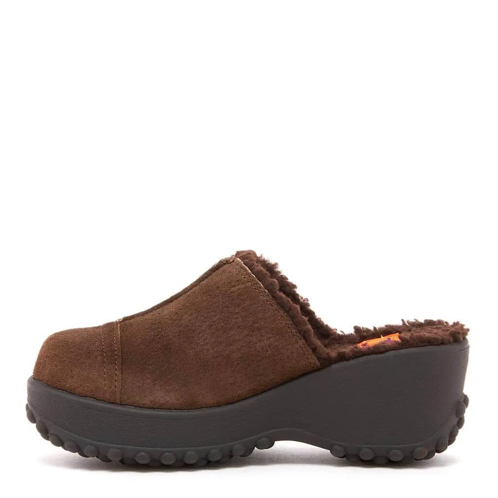 Fran Nubuck Brown Clog