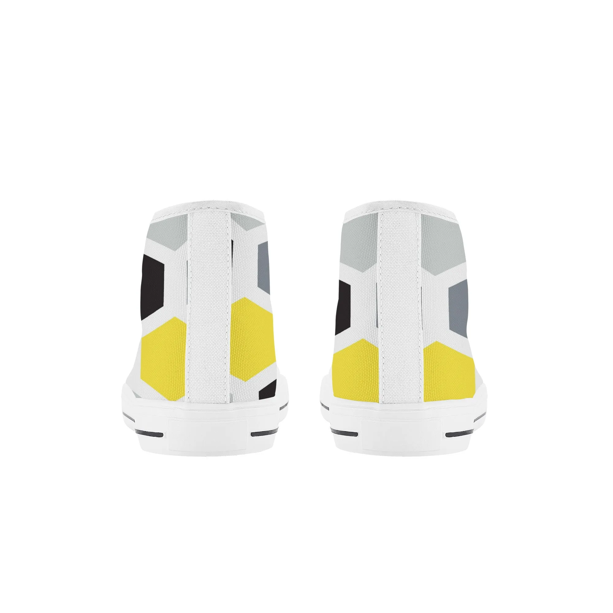 Kids High Top Sneakers - Black/Yellow