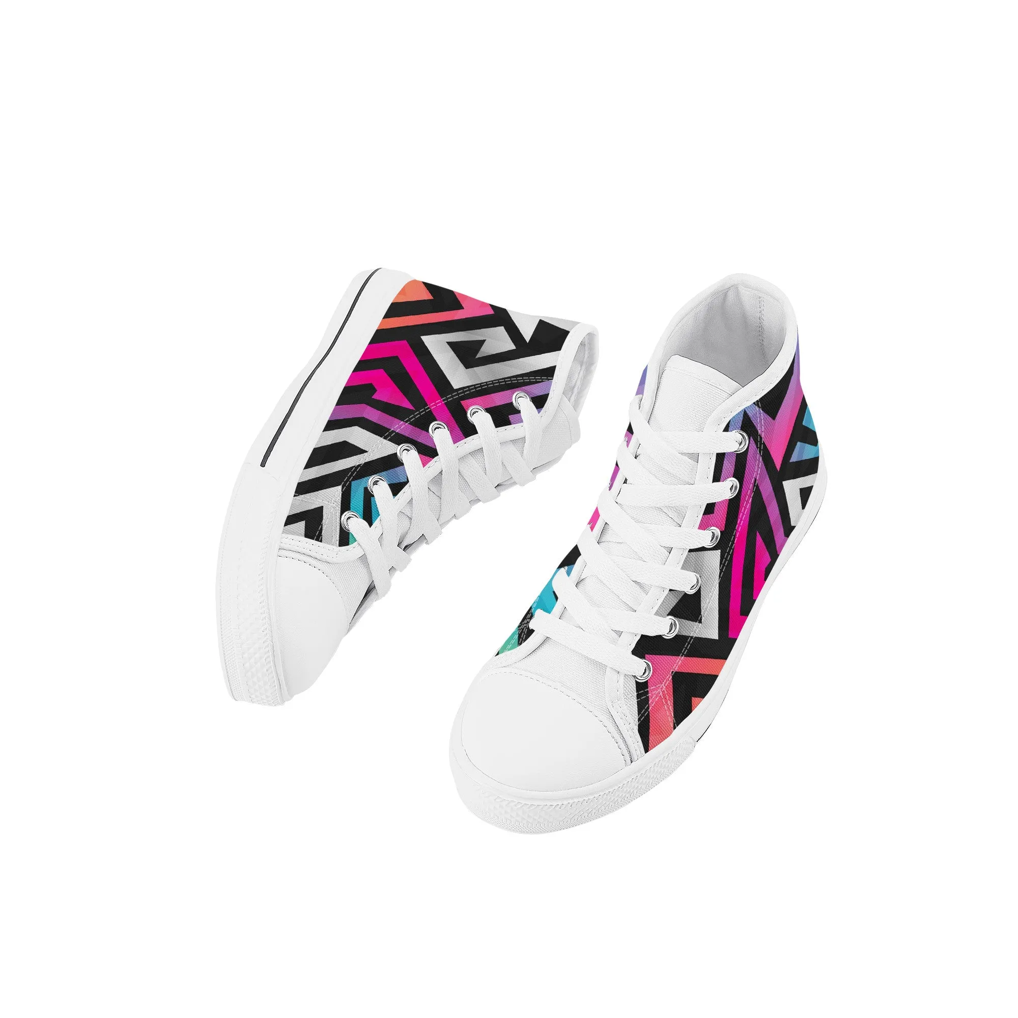 Kids High Top Sneakers - Graffiti