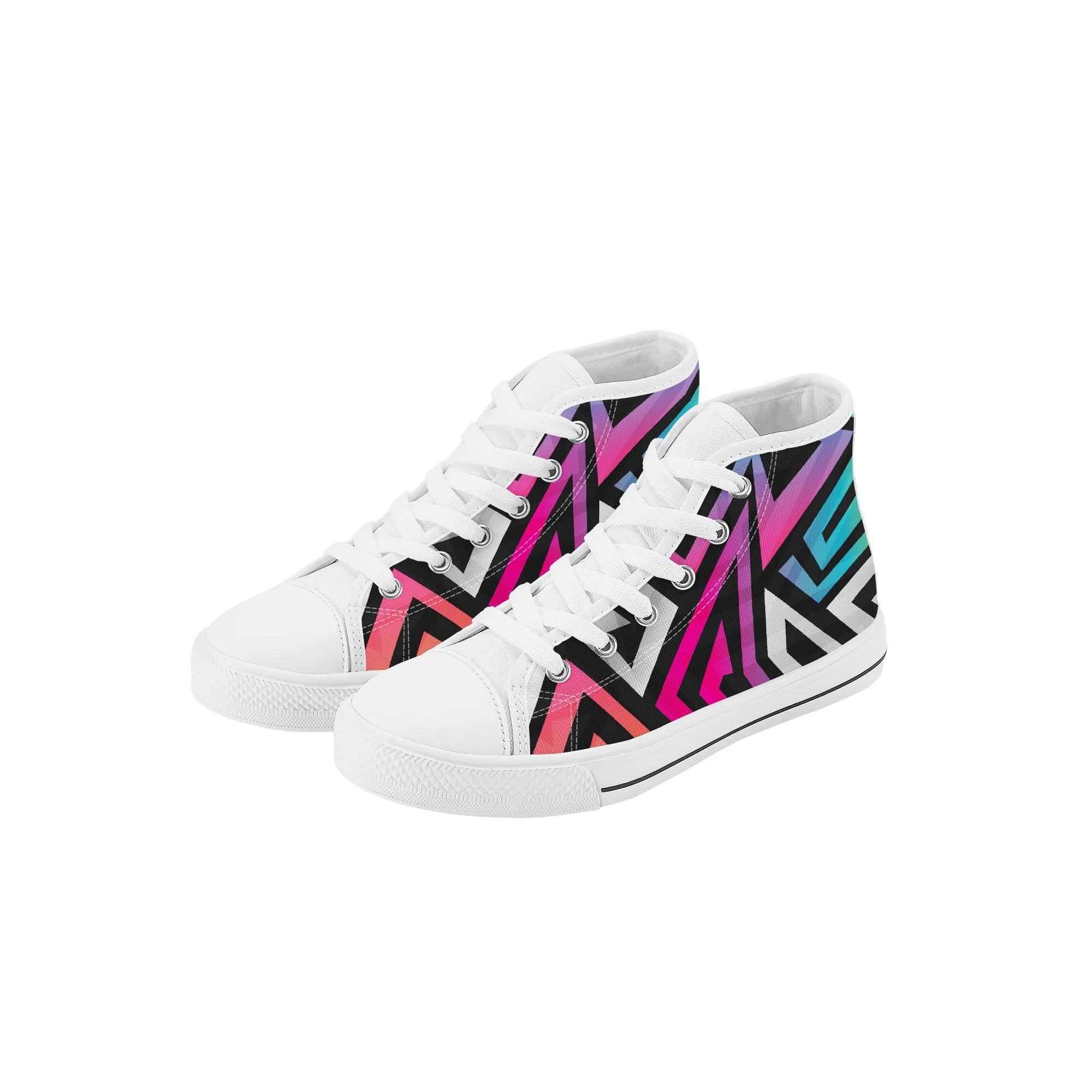 Kids High Top Sneakers - Graffiti