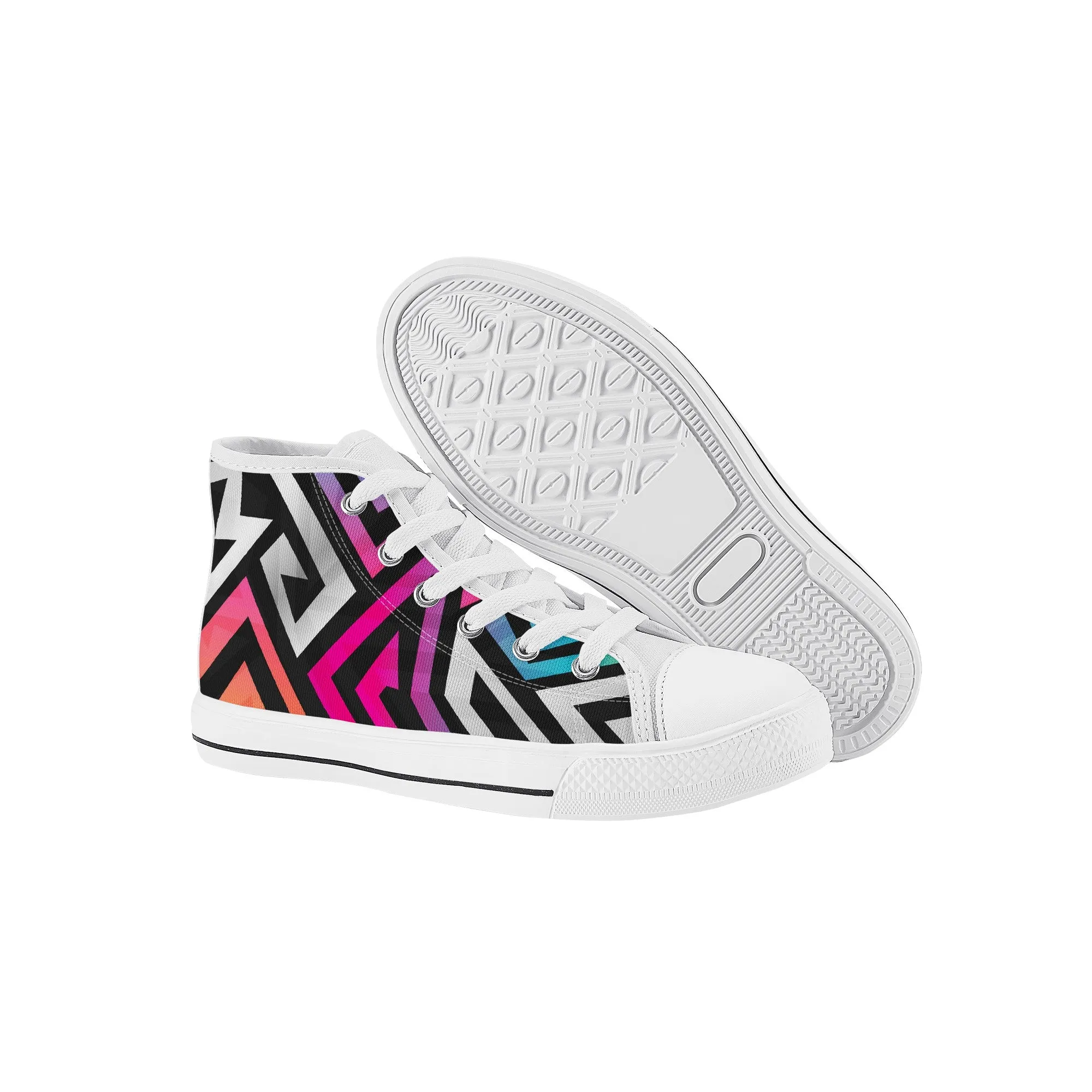 Kids High Top Sneakers - Graffiti