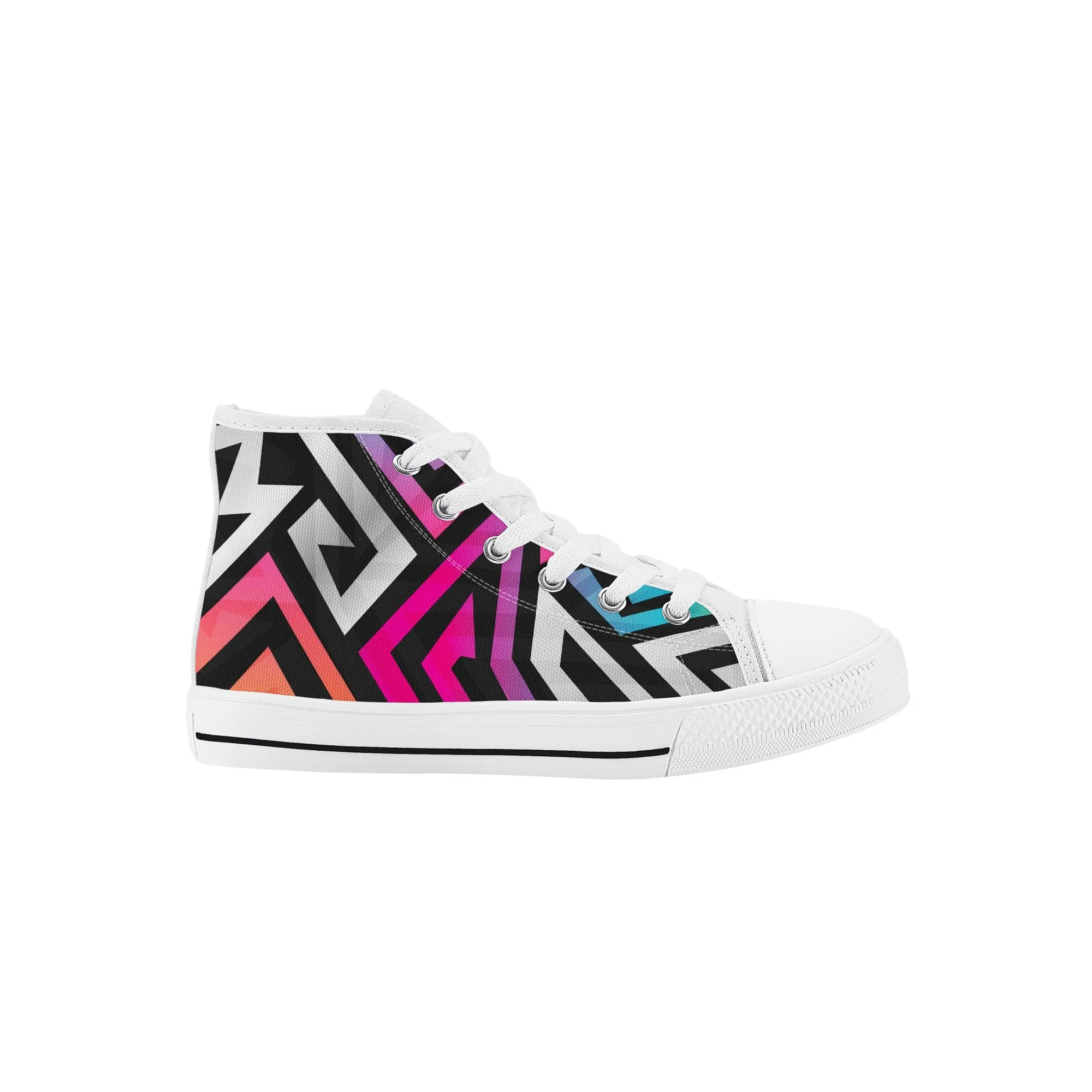 Kids High Top Sneakers - Graffiti