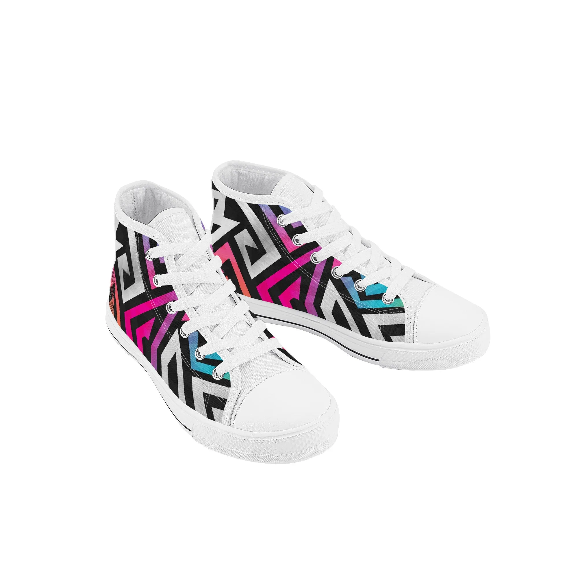 Kids High Top Sneakers - Graffiti