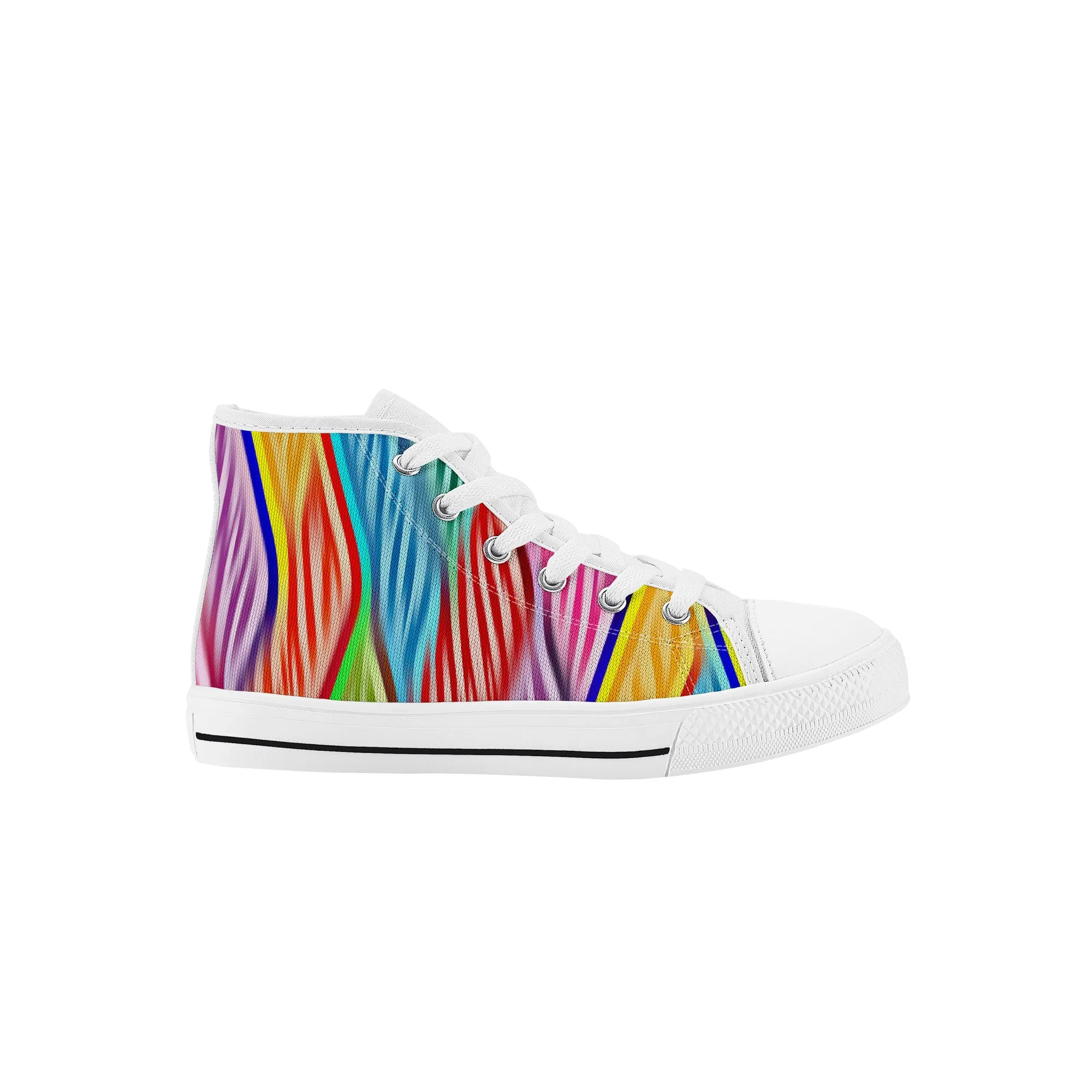 Kids High Top Sneakers - Rainbow