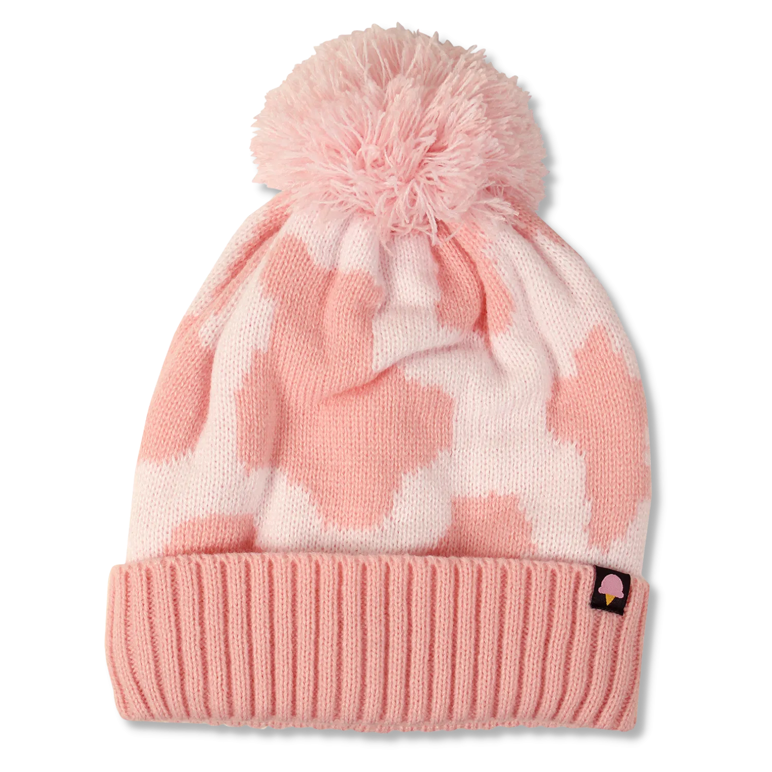 Kids Pink and White Spotted Toque