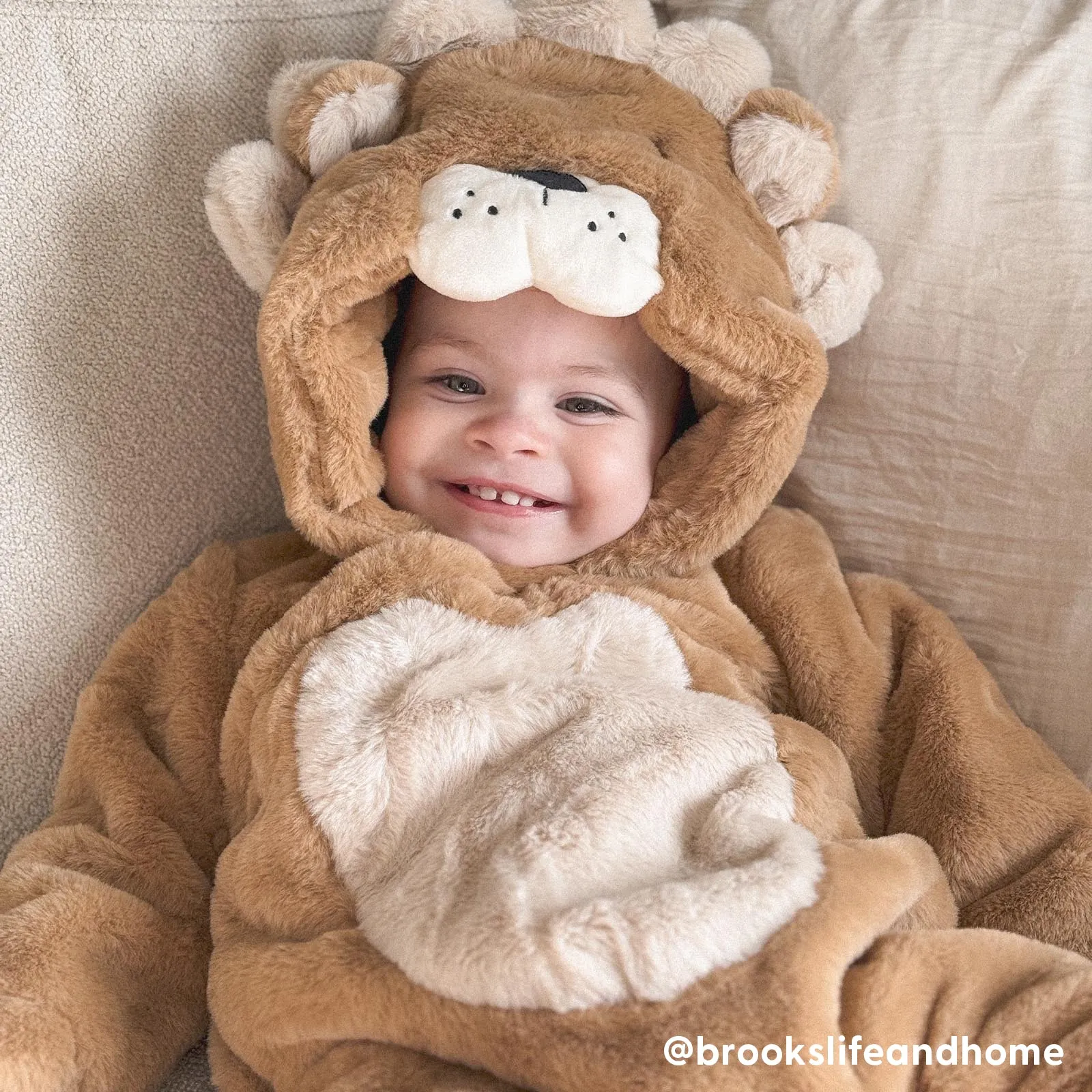 Lion Faux Fur Pramsuit