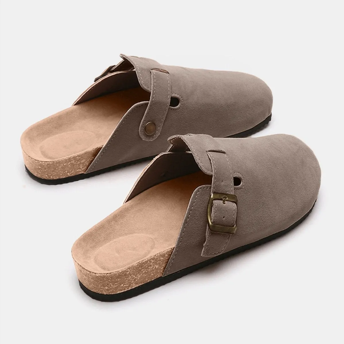 London Suede Buckle Slide