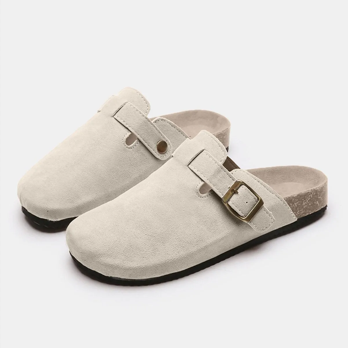 London Suede Buckle Slide