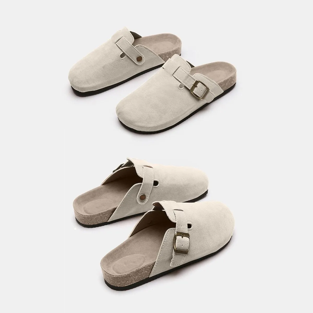 London Suede Buckle Slide