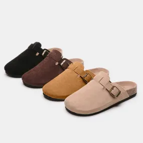 London Suede Buckle Slide