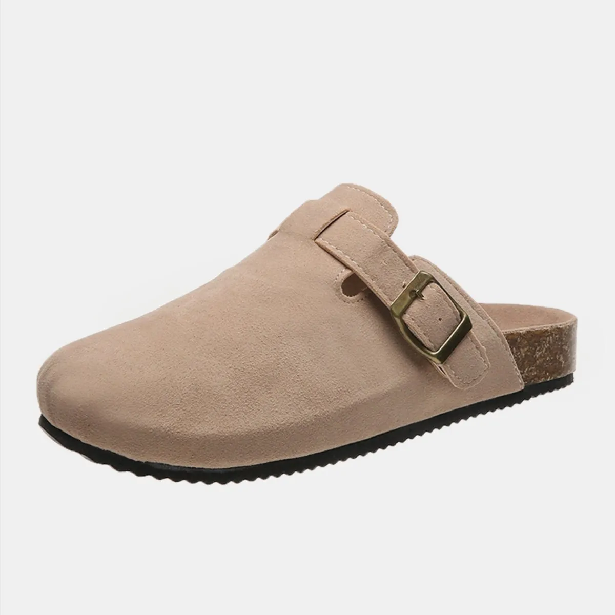 London Suede Buckle Slide