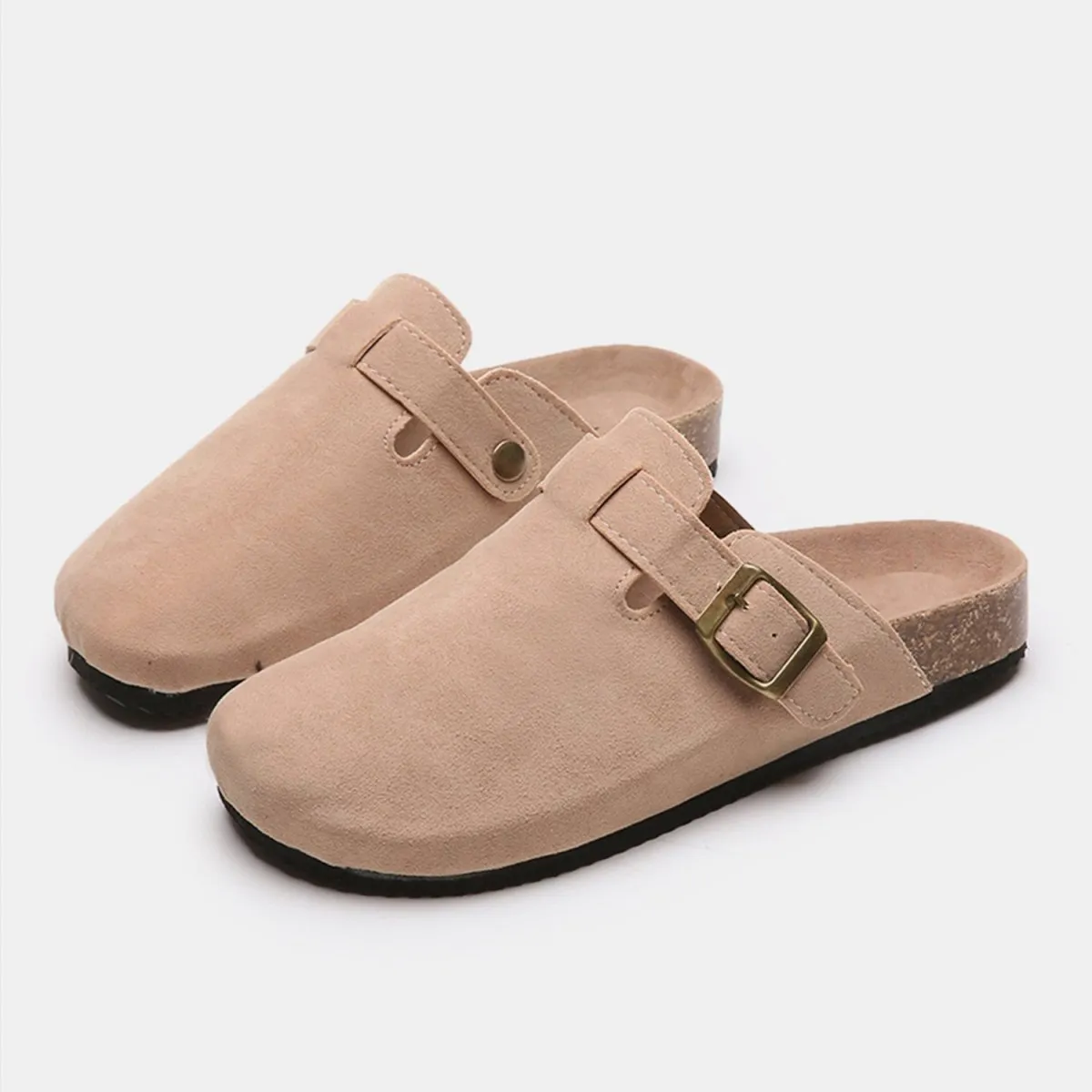 London Suede Buckle Slide