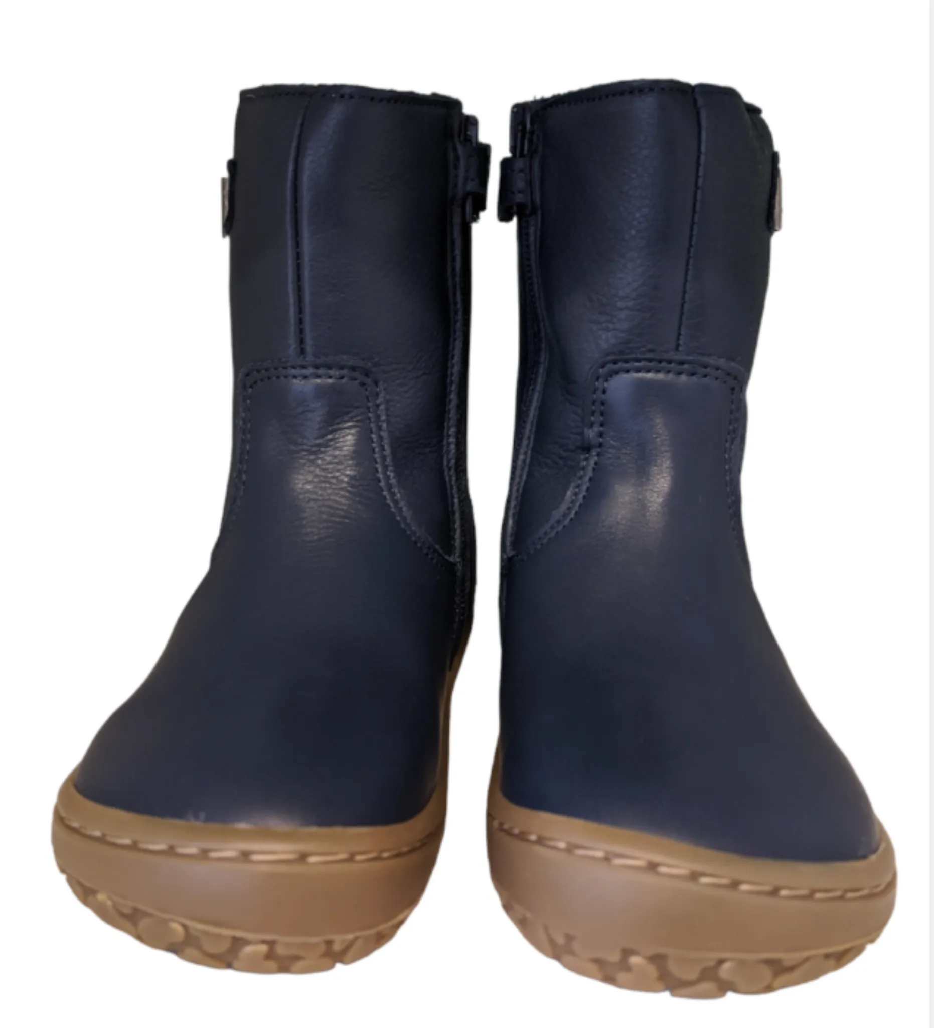 Lurchi Nessa Navy Leather  Barefoot Junior Girls Boots