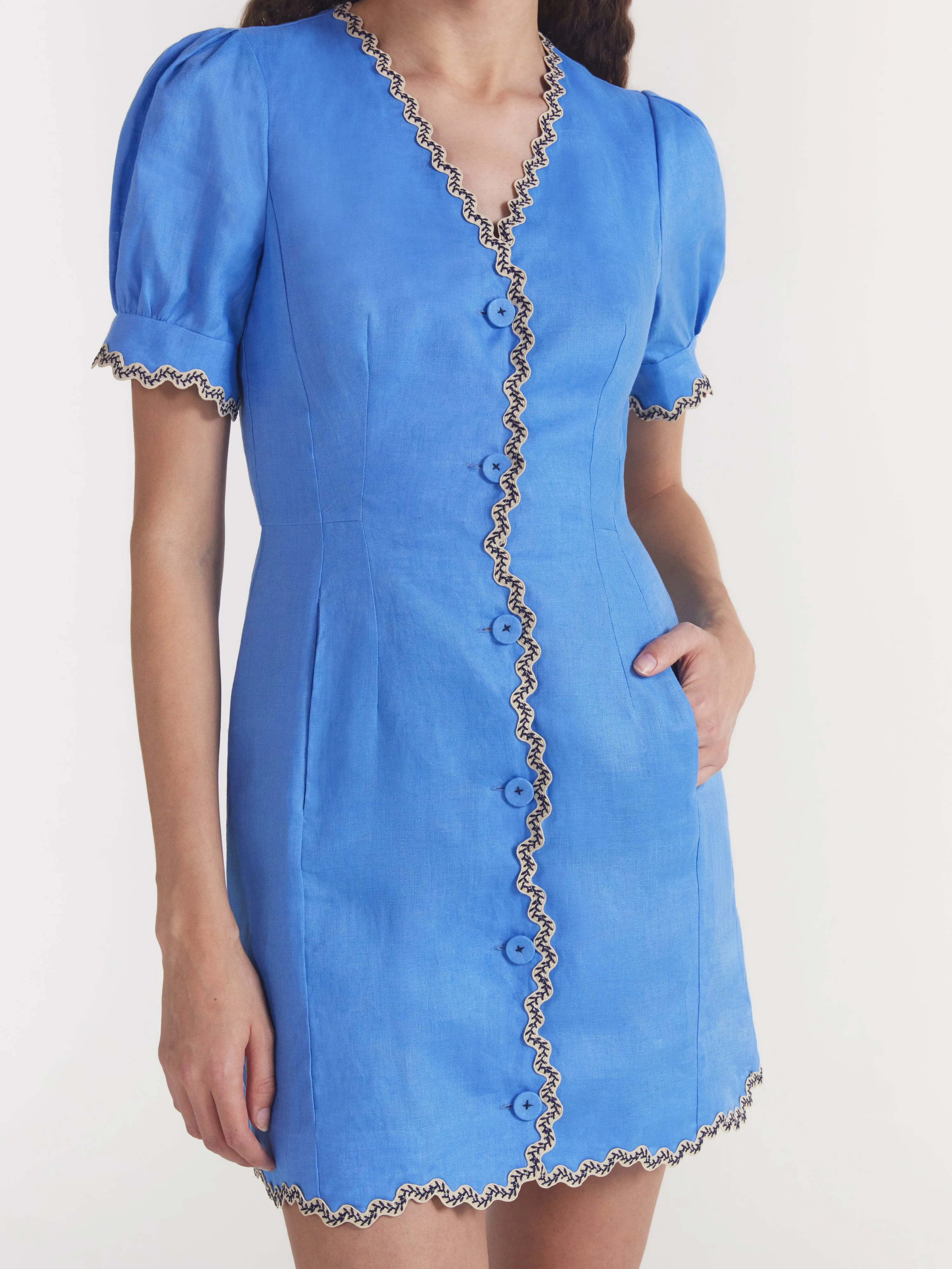 Marlee Dress in Peri Blue