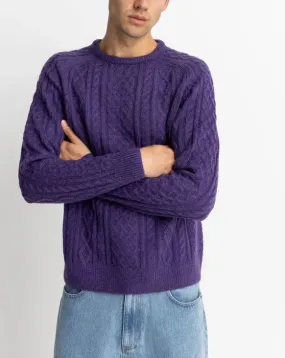 Mohair Fishermans Knit in Plum