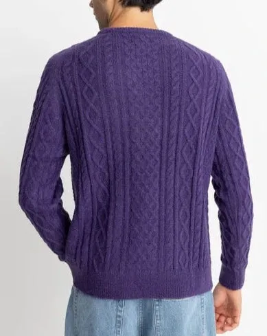 Mohair Fishermans Knit in Plum