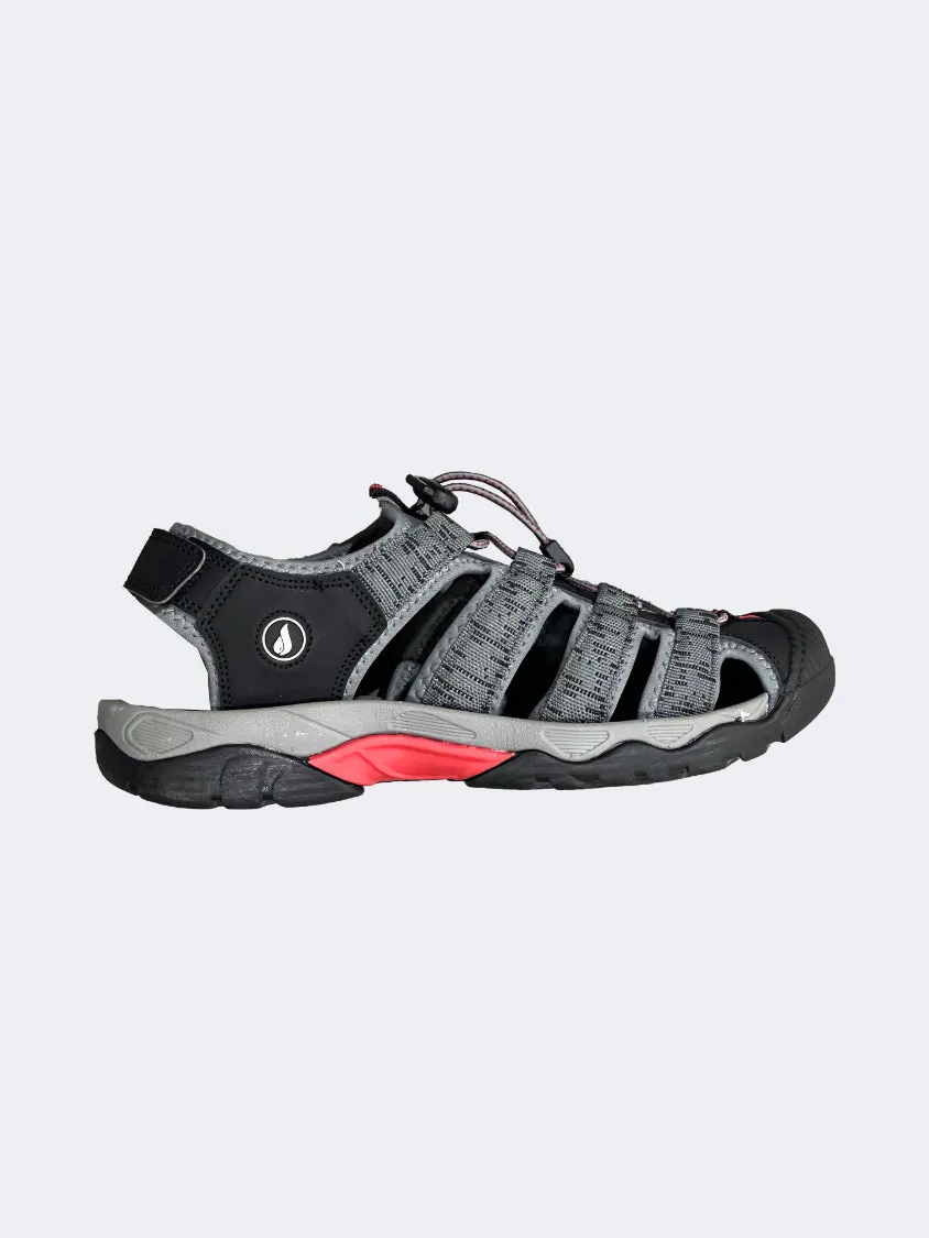 Oil And Gaz Closed Toe Kids-Boys Lifestyle Sandals Black/Red