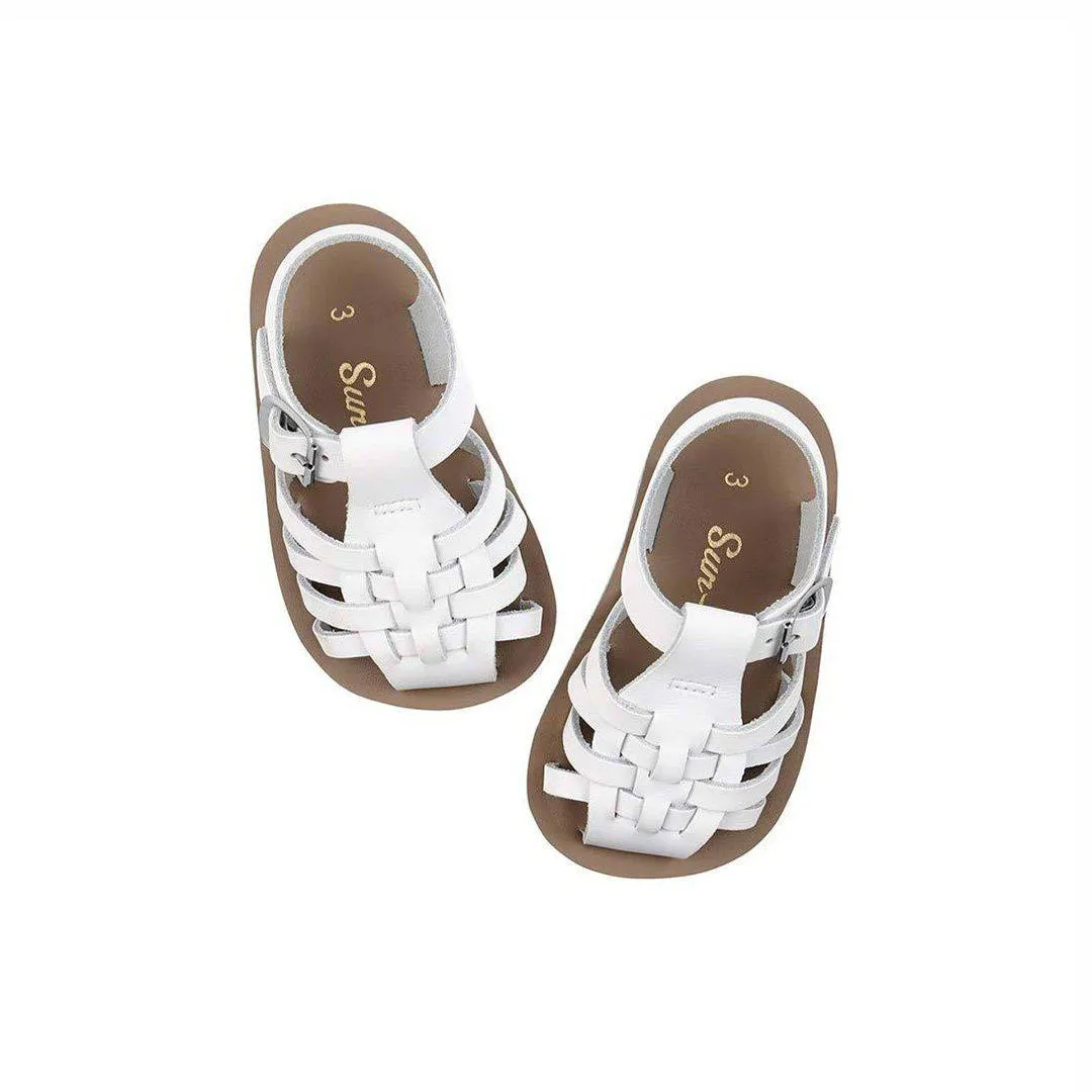 Salt-Water Sun-San Kid's Sandals - Sailor - White