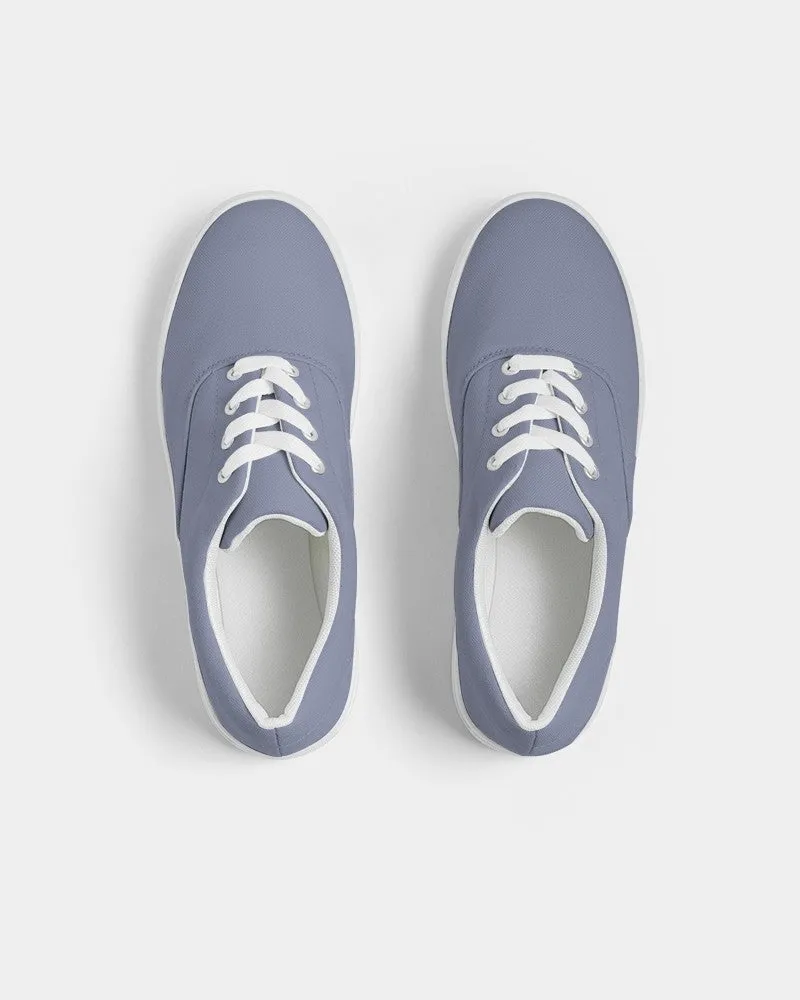 Shaded Pale Pastel Blue Gray Canvas Sneakers | Men's | C30M22Y0K30